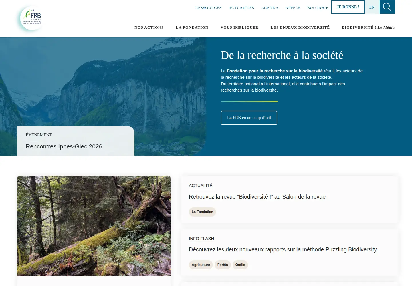 Screenshot of fondationbiodiversite.fr
