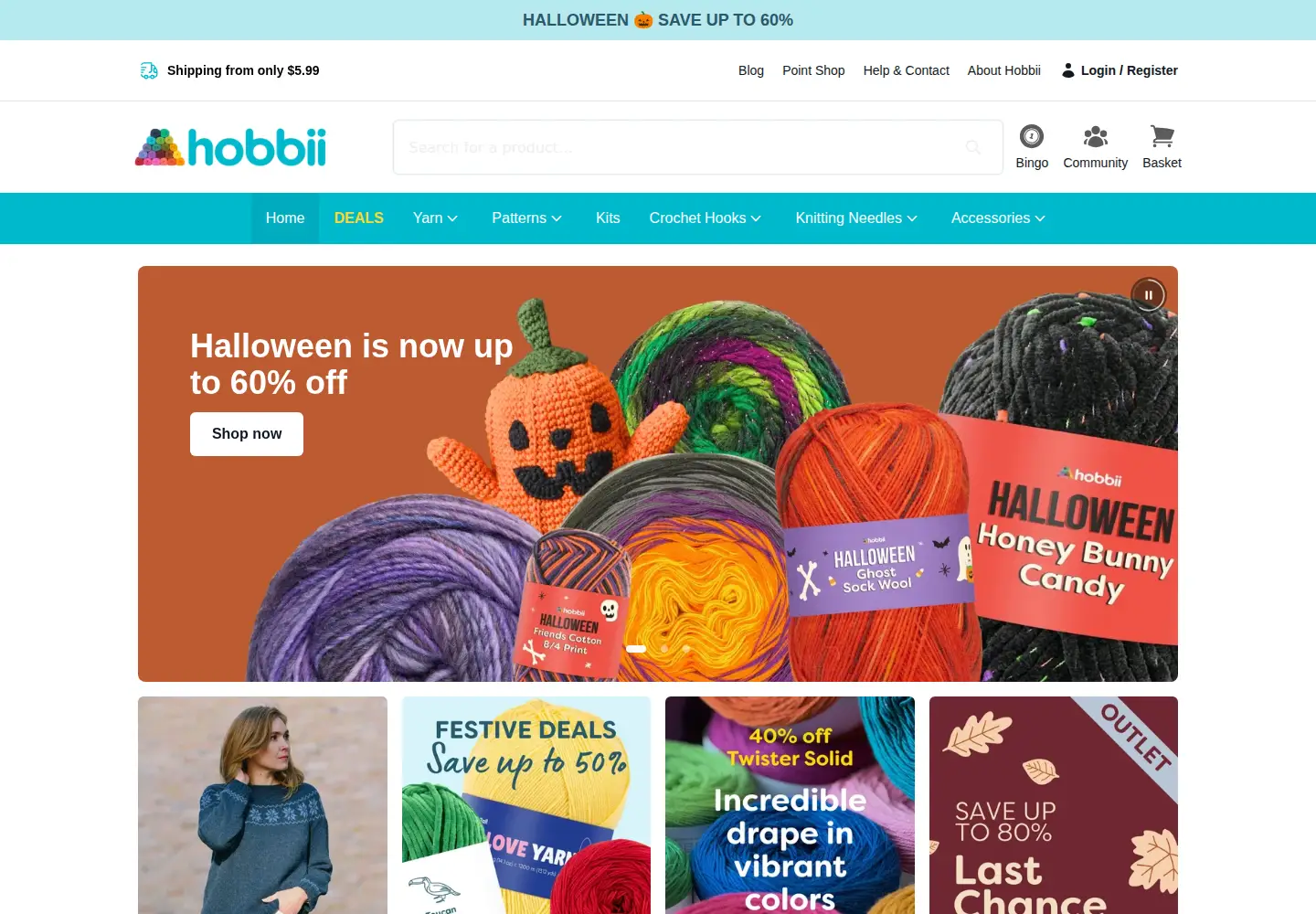 Screenshot of hobbii.com