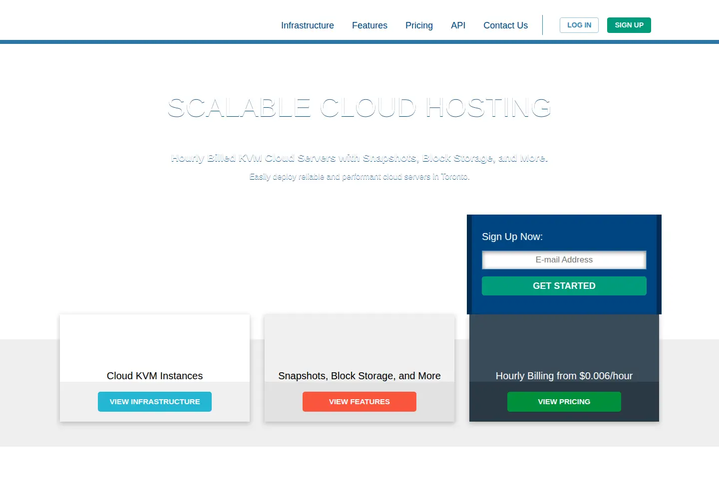 Captured homepage of lunanode.com in the current scan