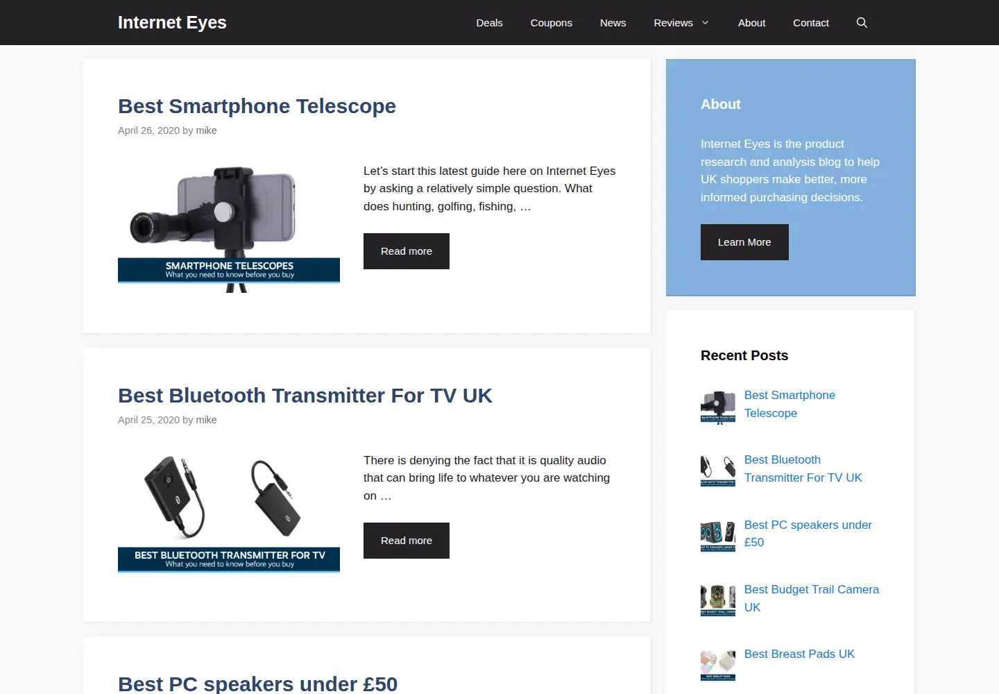Captured homepage of eweekeurope.co.uk in the current scan