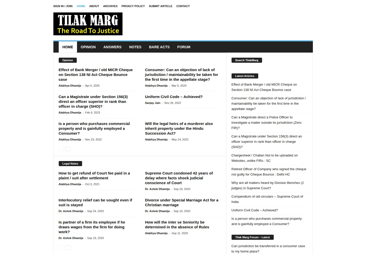 Captured homepage of tilakmarg.com in the current scan