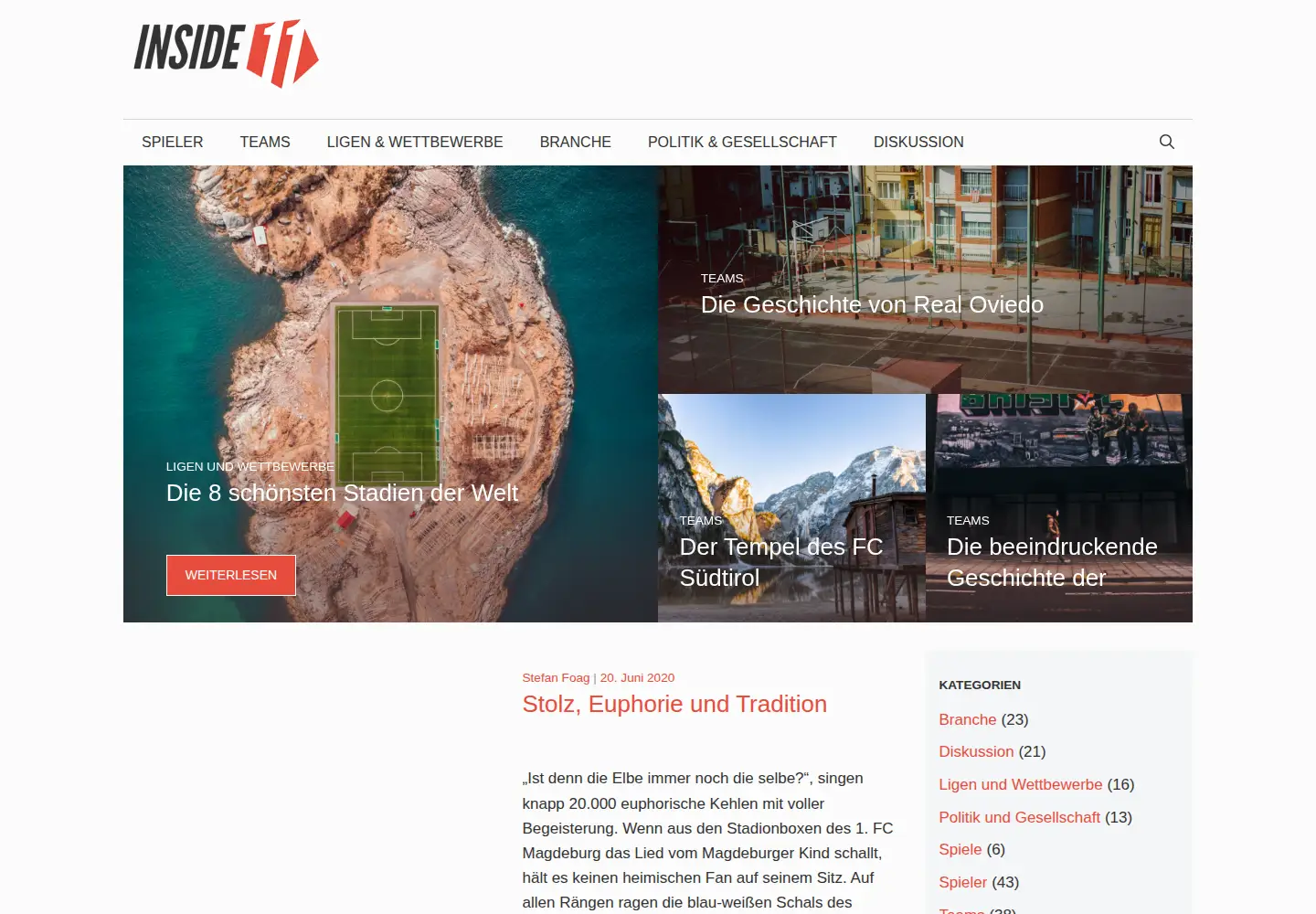 Screenshot of inside11.de