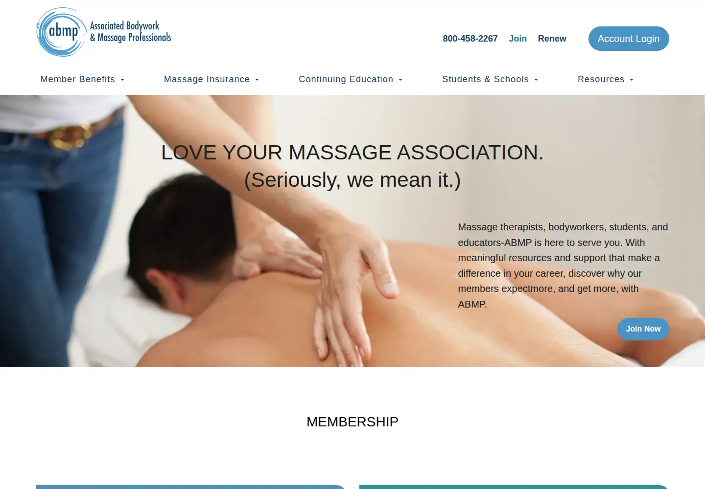 Screenshot of abmp.com