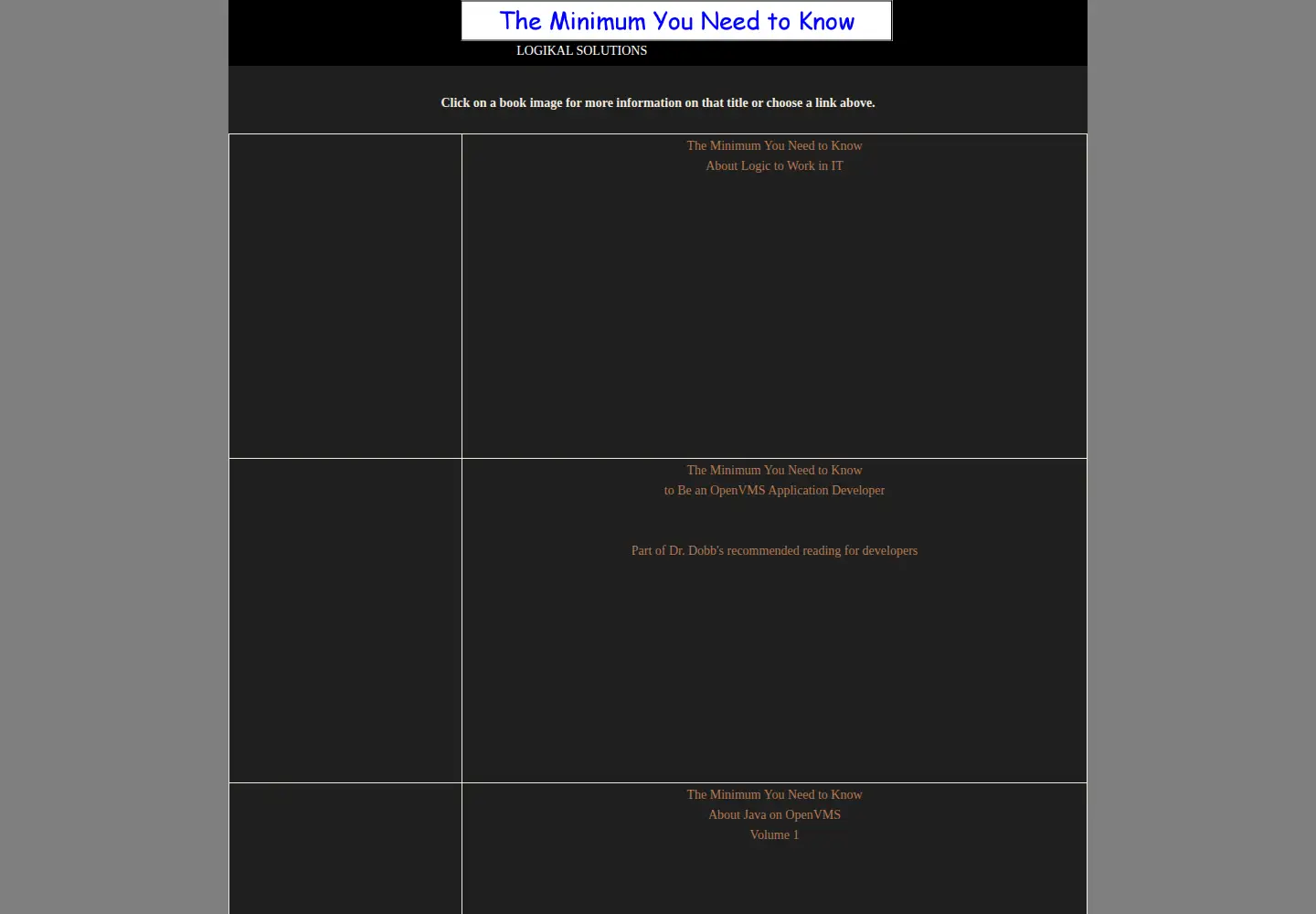 Captured homepage of theminimumyouneedtoknow.com in the current scan