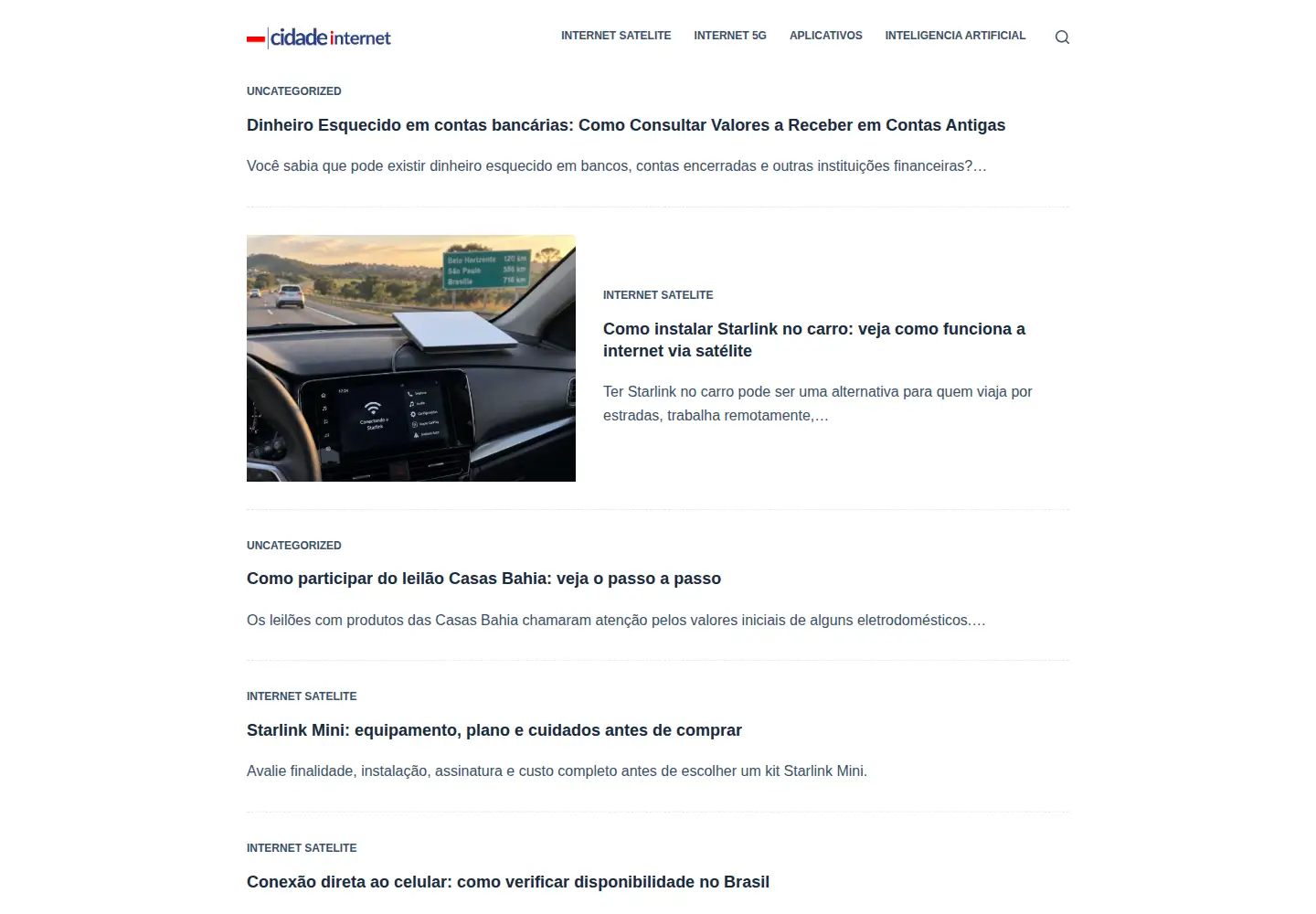 Screenshot of cidadeinternet.com.br