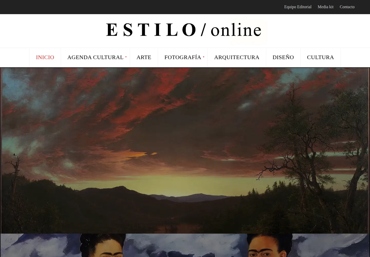Captured homepage of revistaestilo.org in the current scan