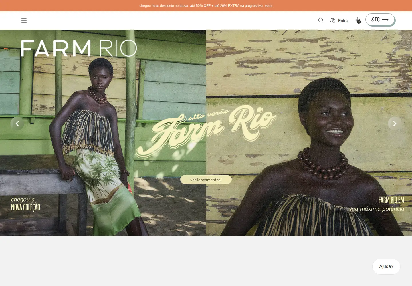 Screenshot of farmrio.com.br
