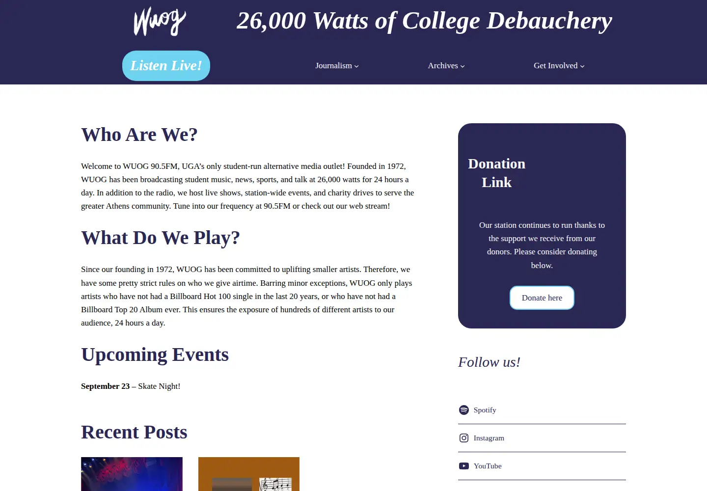 Screenshot of wuog.org