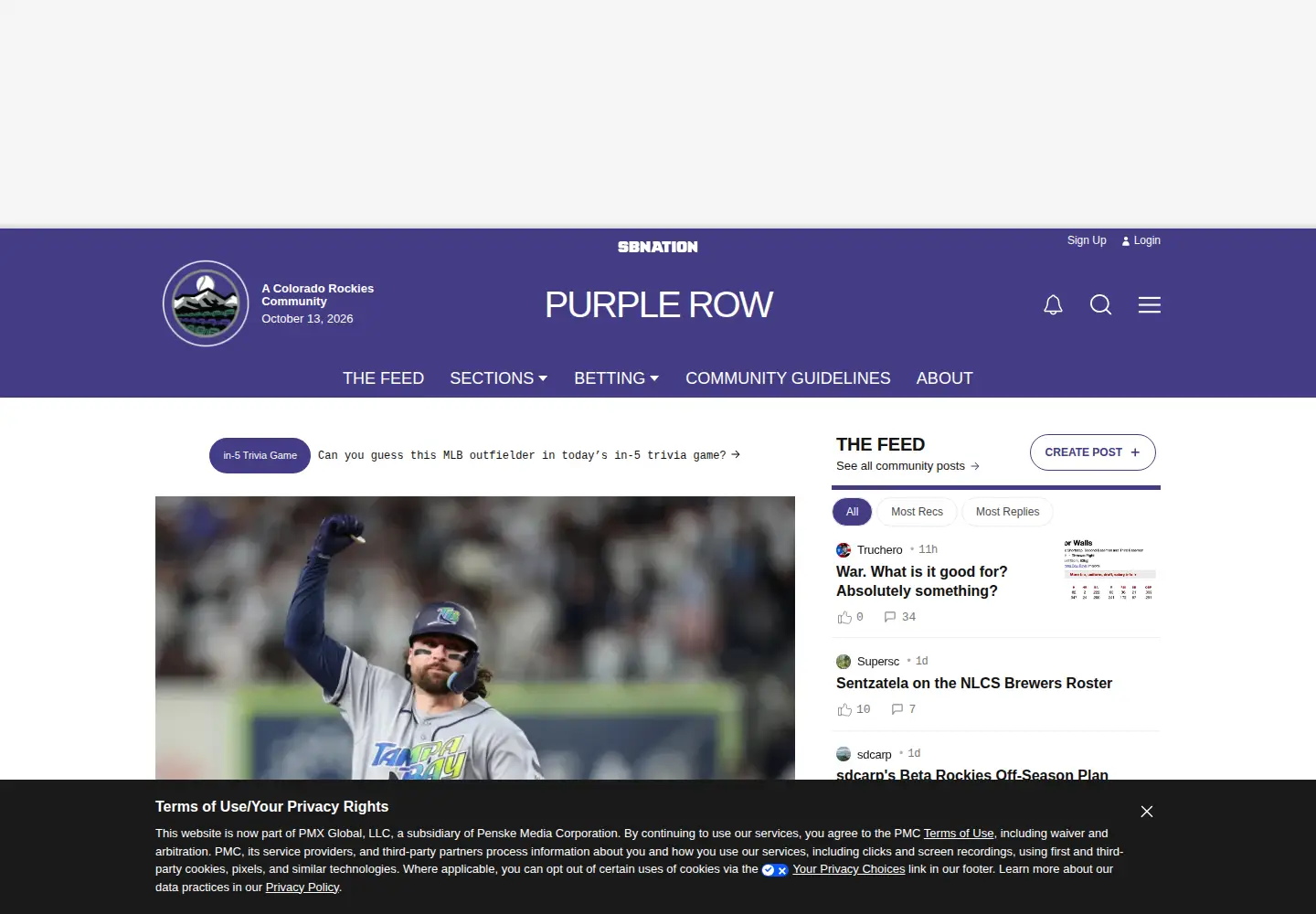 Screenshot of purplerow.com