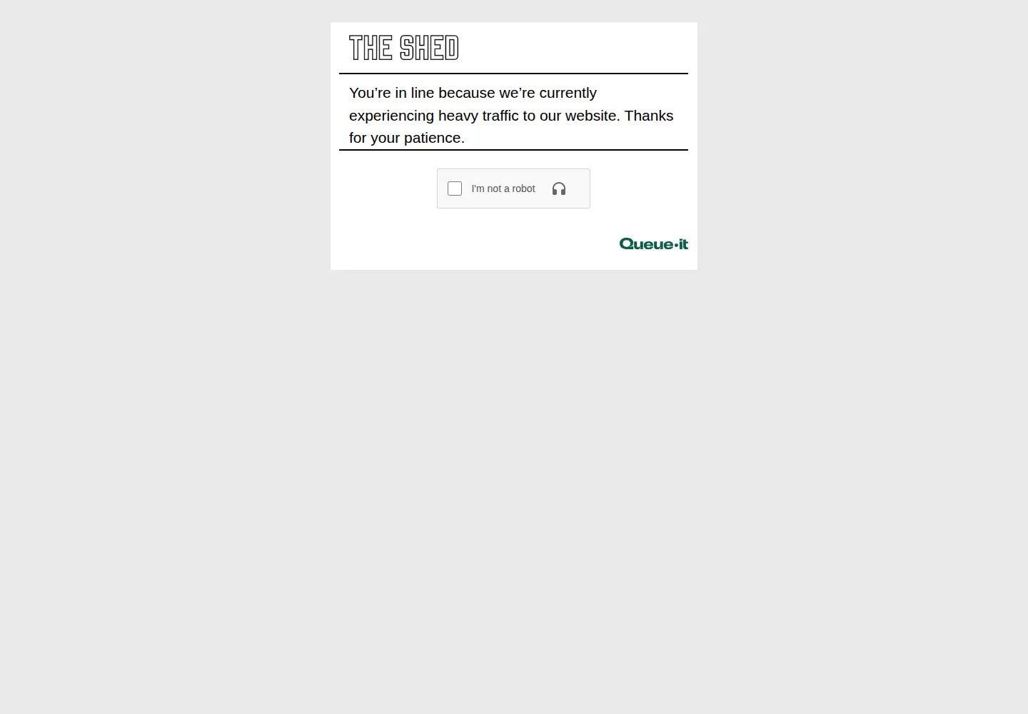 Screenshot of theshed.org