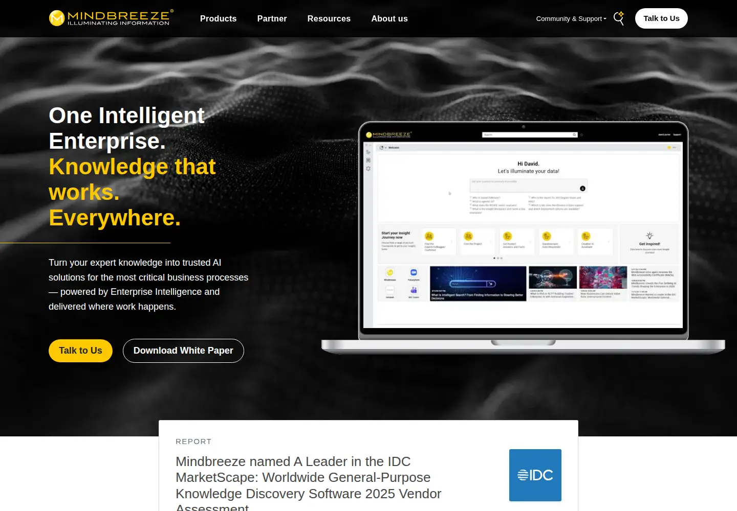 Screenshot of mindbreeze.com