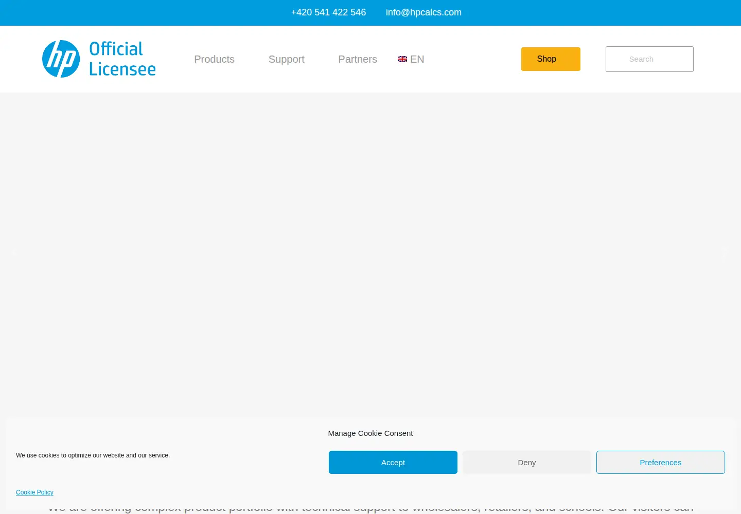 Screenshot of hpcalcs.com