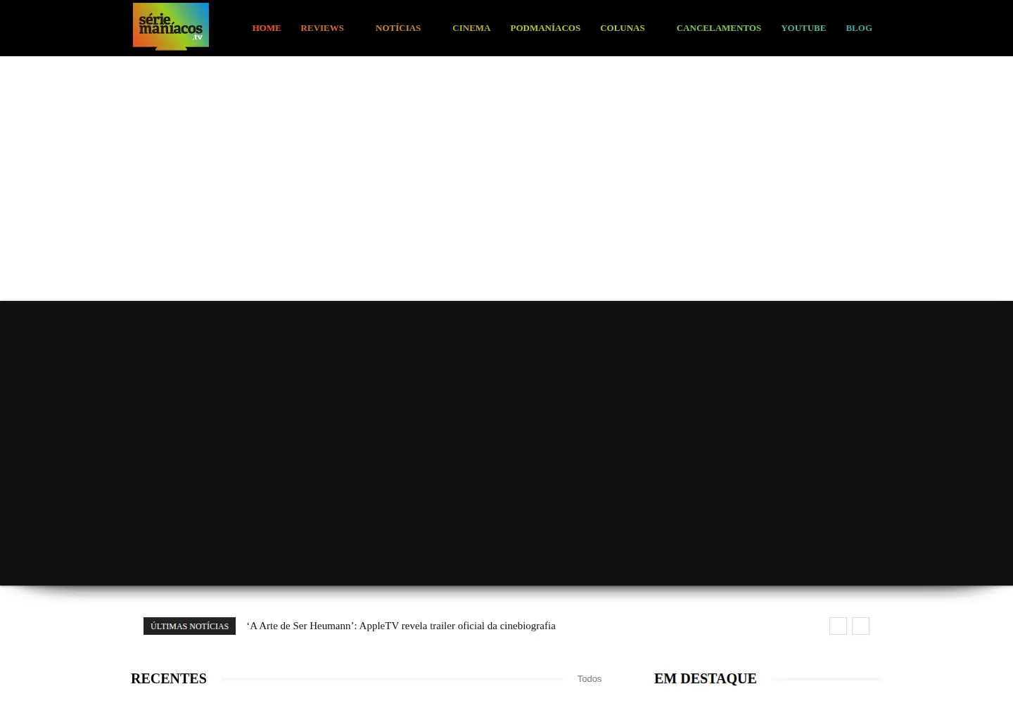 Captured homepage of seriemaniacos.tv in the current scan