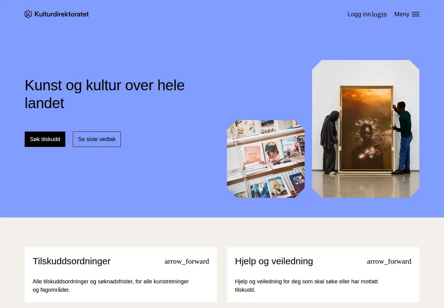 Screenshot of kulturradet.no