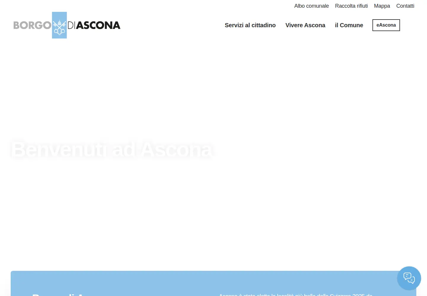 Captured homepage of ascona.ch in the current scan