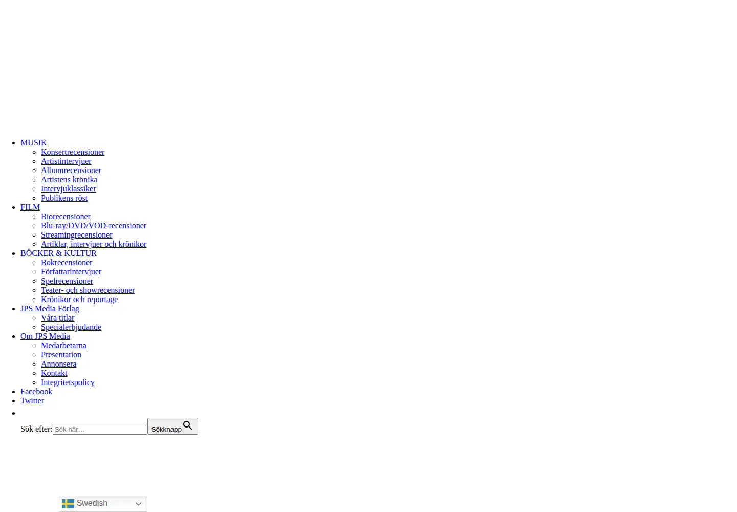 Captured homepage of jpsmedia.se in the current scan