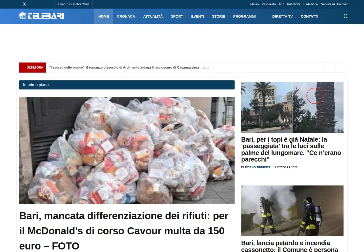 Screenshot of telebari.it