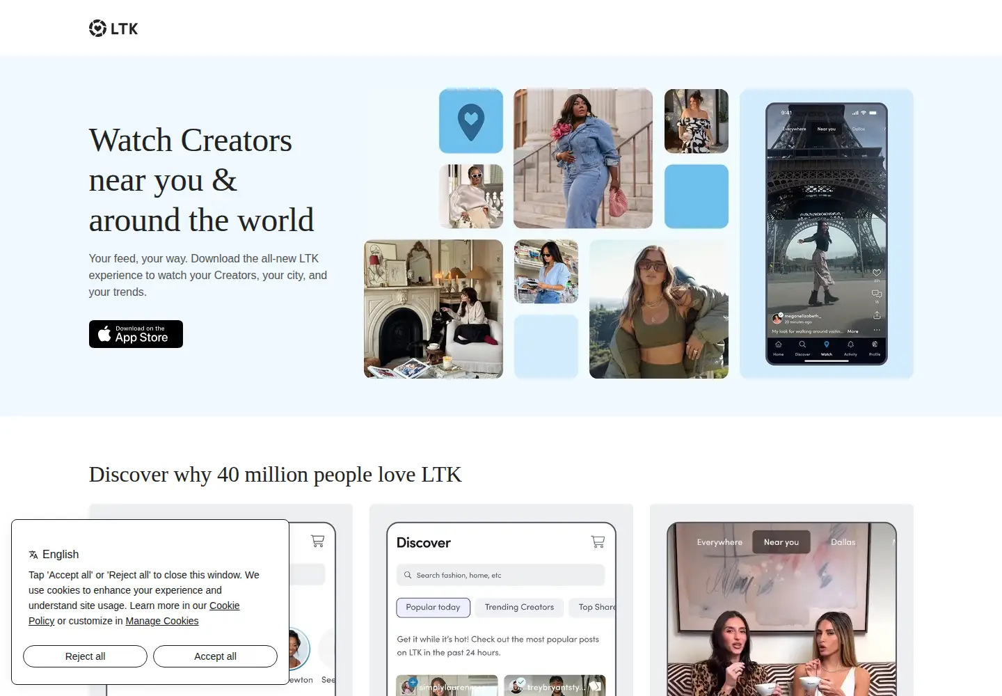 Screenshot of liketk.it