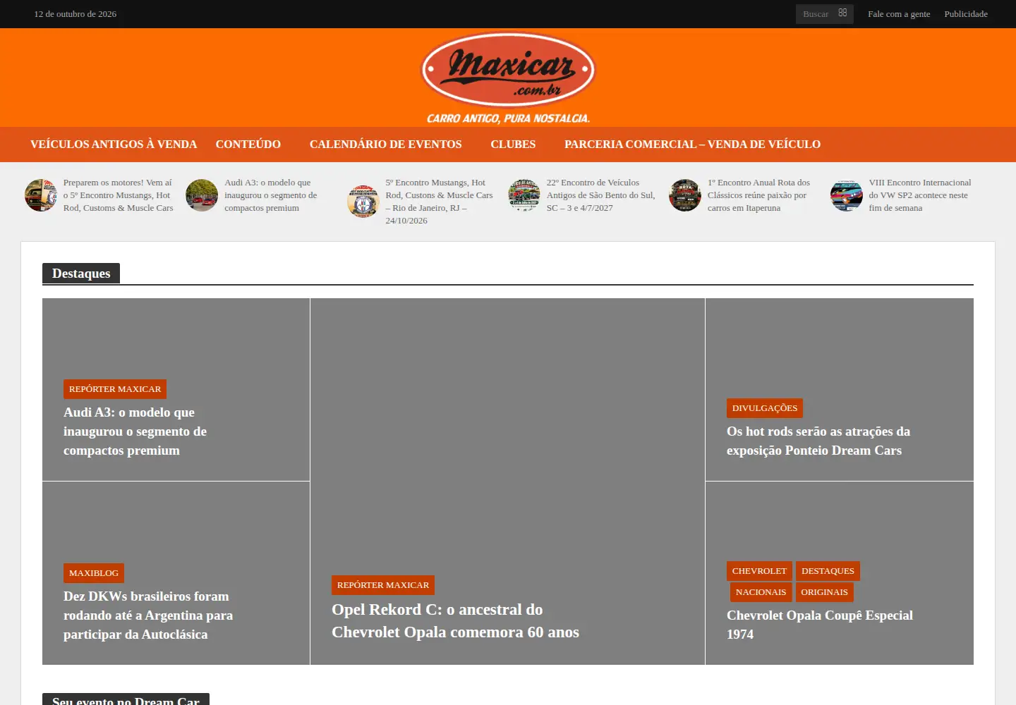 Screenshot of maxicar.com.br