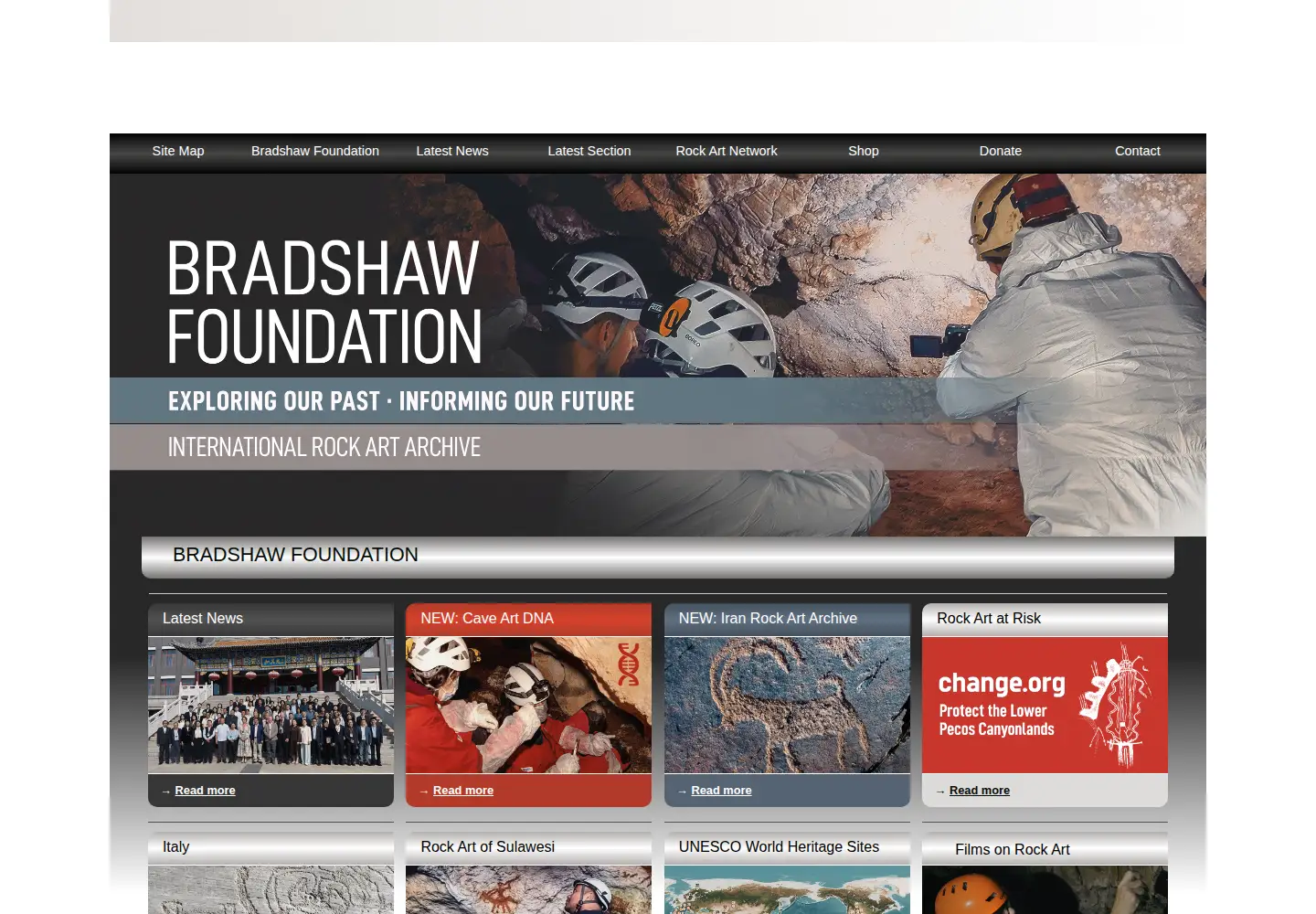 Screenshot of bradshawfoundation.com