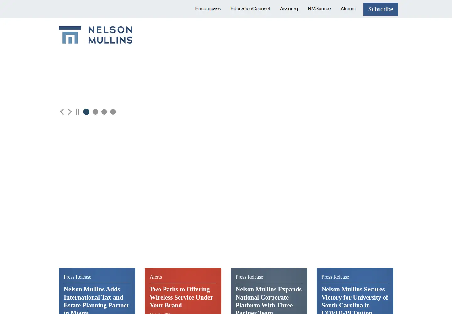 Screenshot of nelsonmullins.com