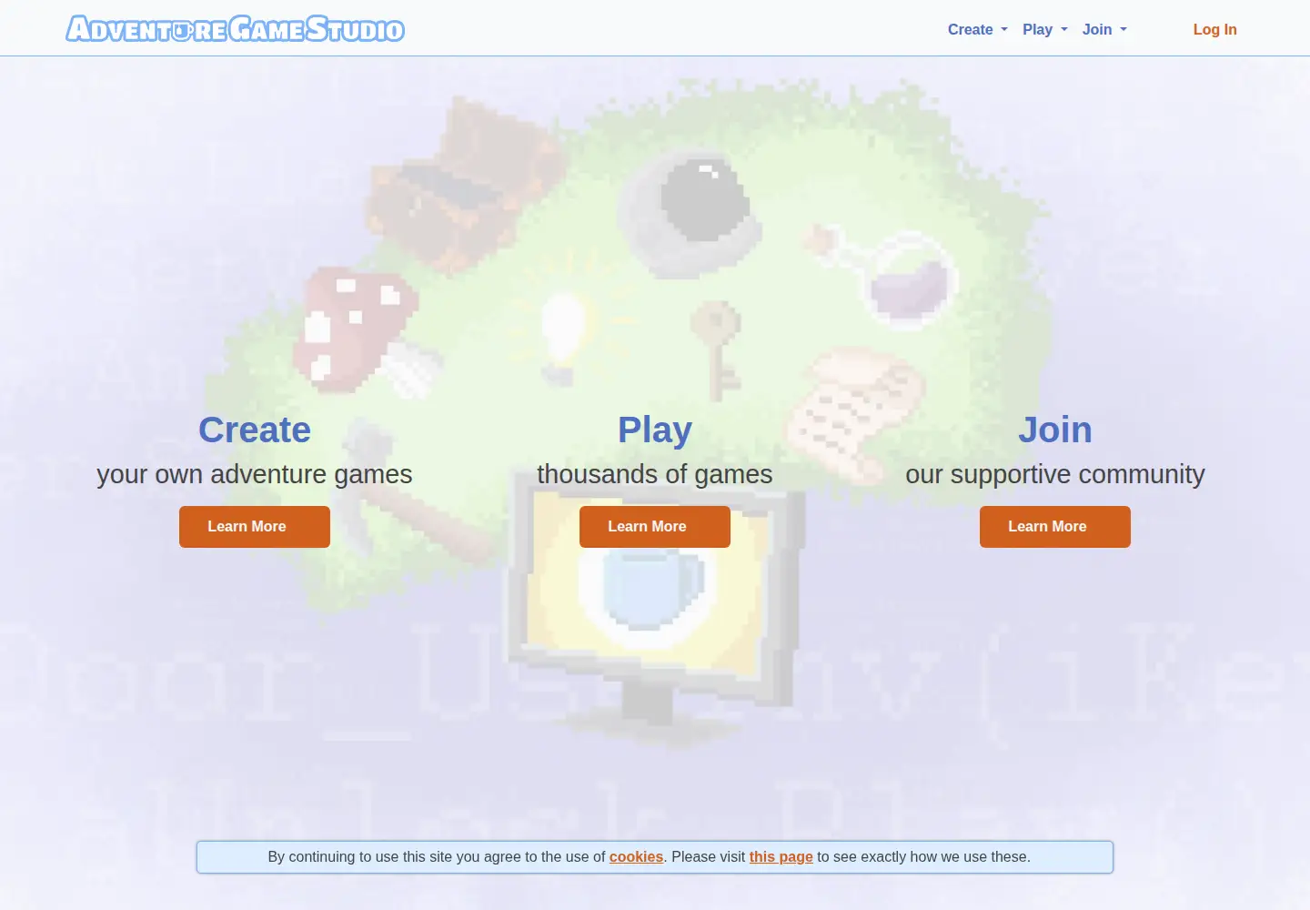 Screenshot of adventuregamestudio.co.uk