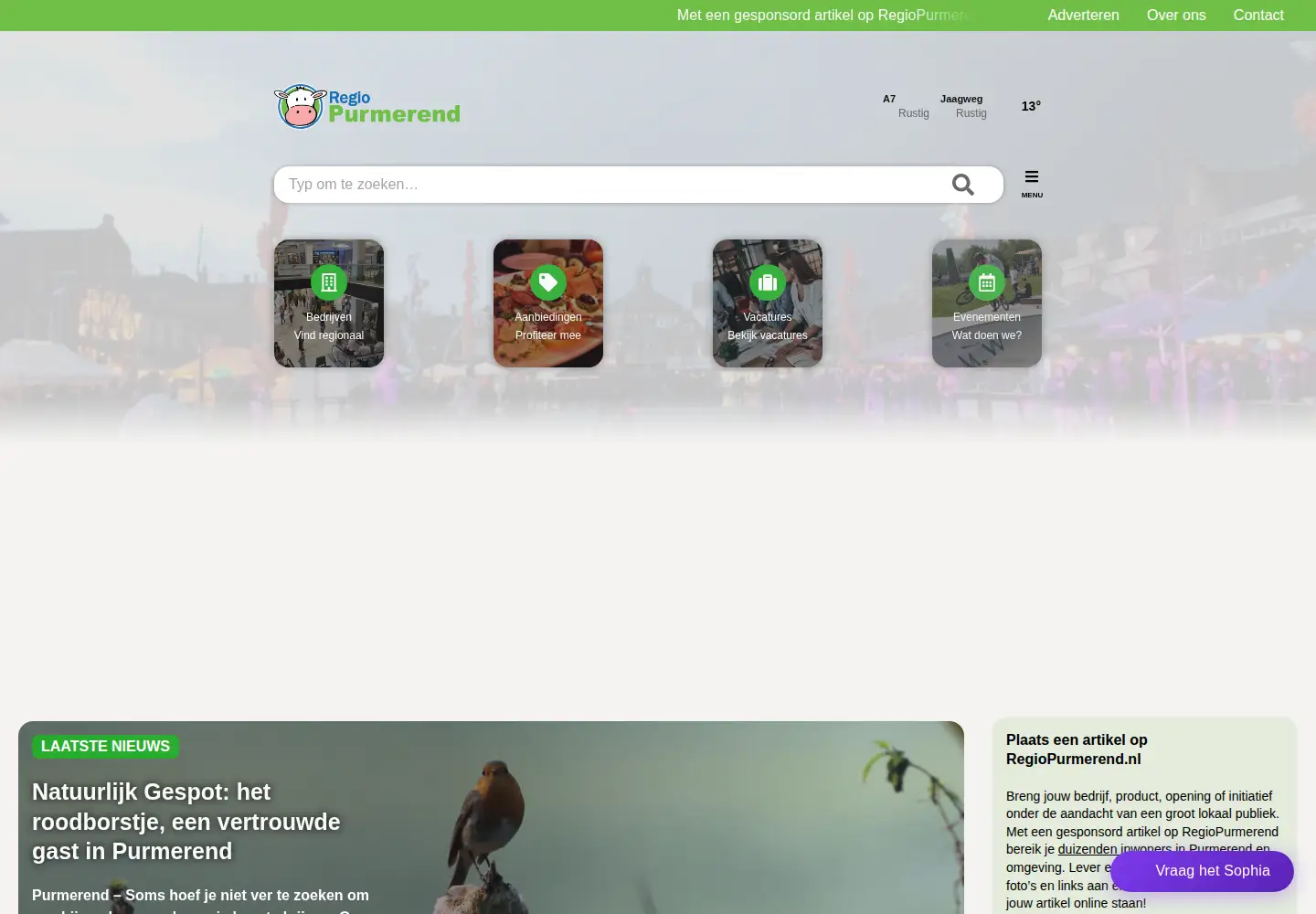 Screenshot of regiopurmerend.nl