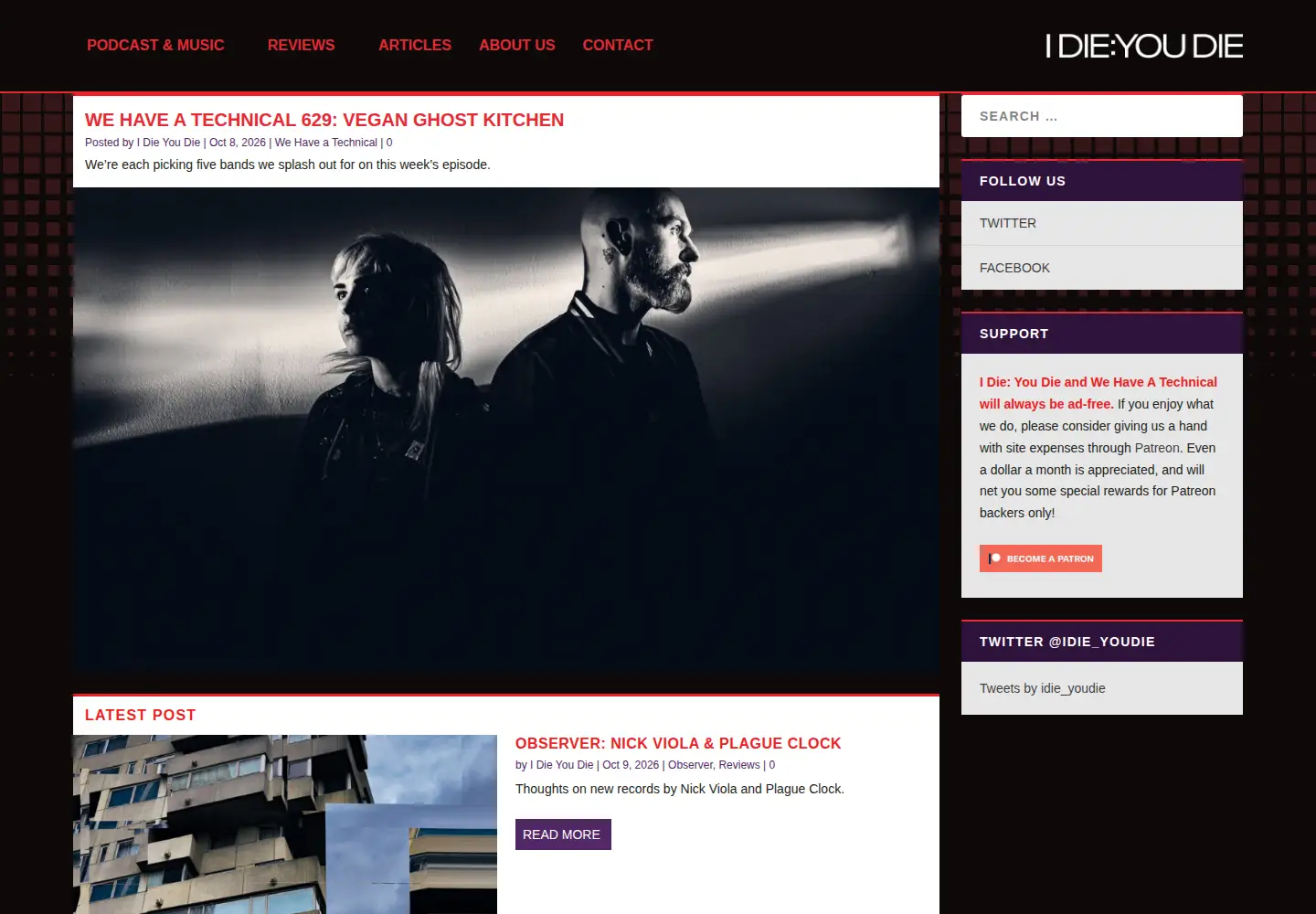 Captured homepage of idieyoudie.com in the current scan