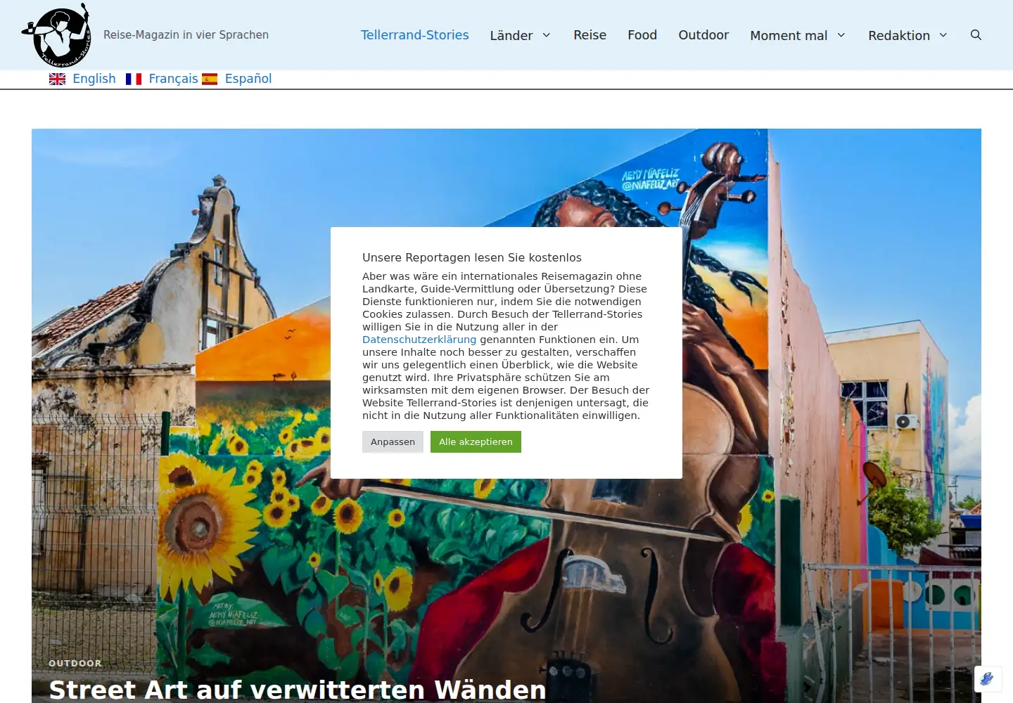 Screenshot of tellerrandstories.de