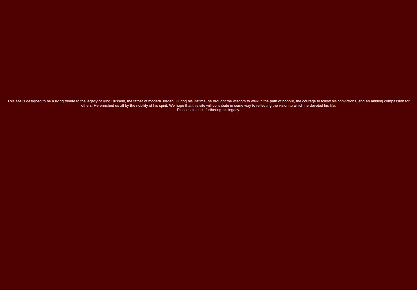 Screenshot of kinghussein.gov.jo