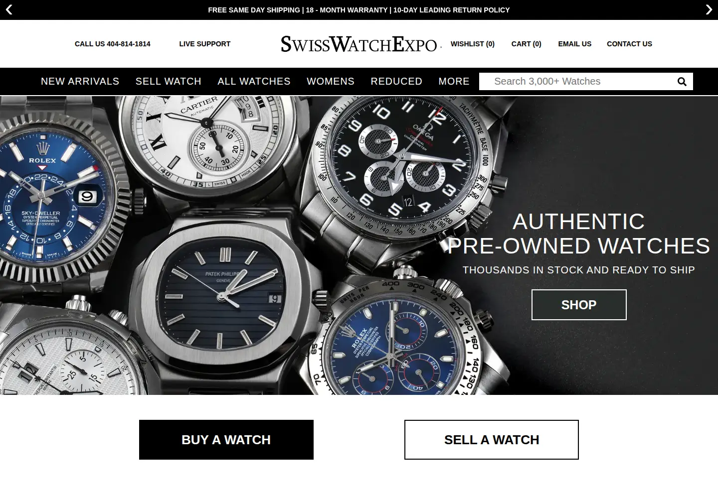 Screenshot of swisswatchexpo.com