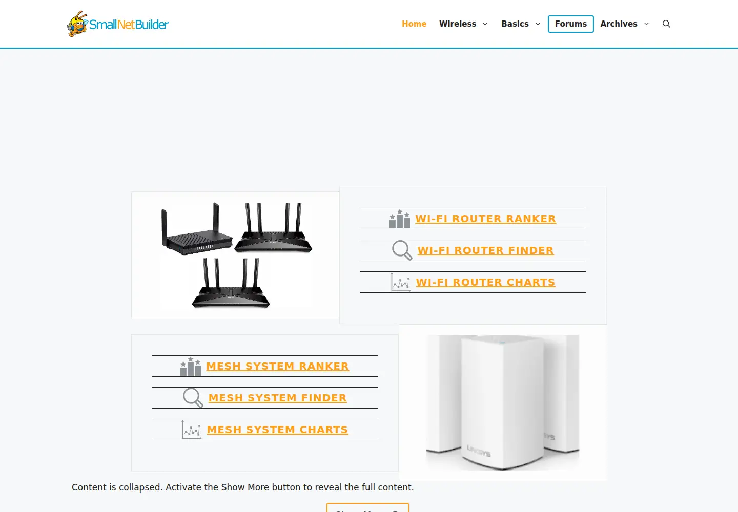 Screenshot of smallnetbuilder.com
