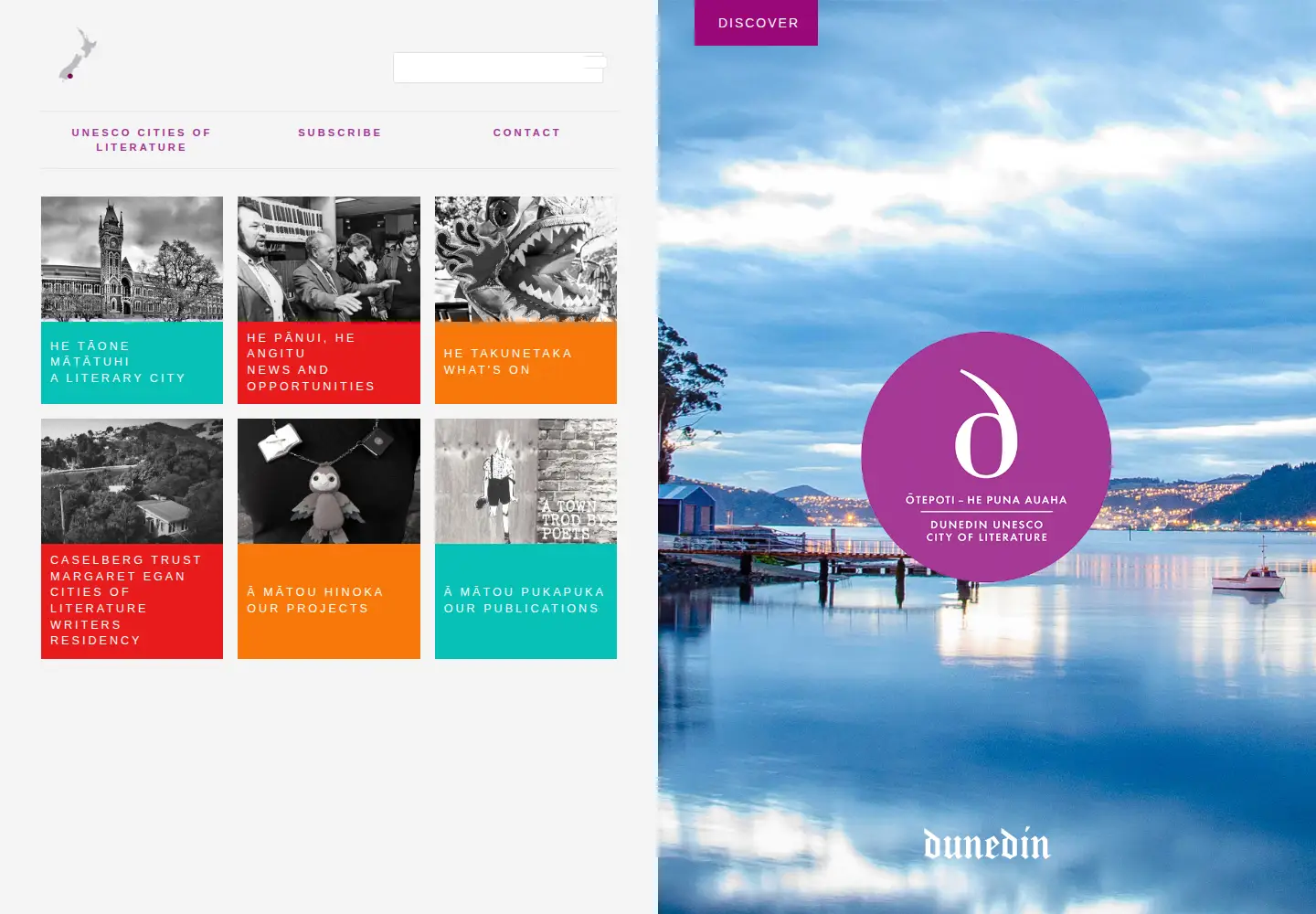 Screenshot of cityofliterature.co.nz