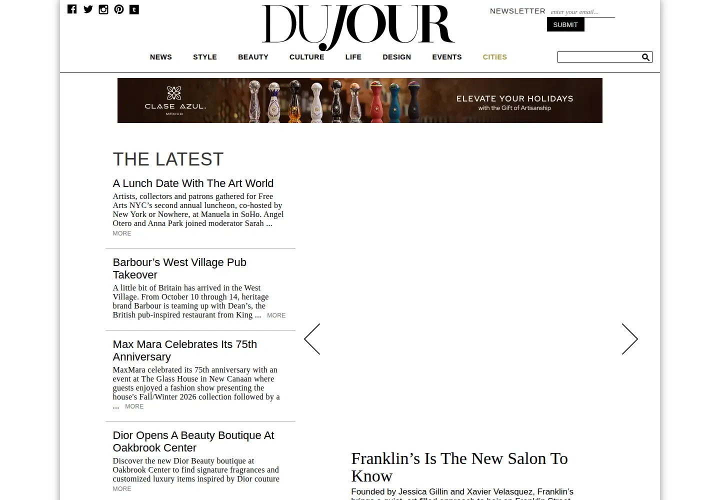 Screenshot of dujour.com