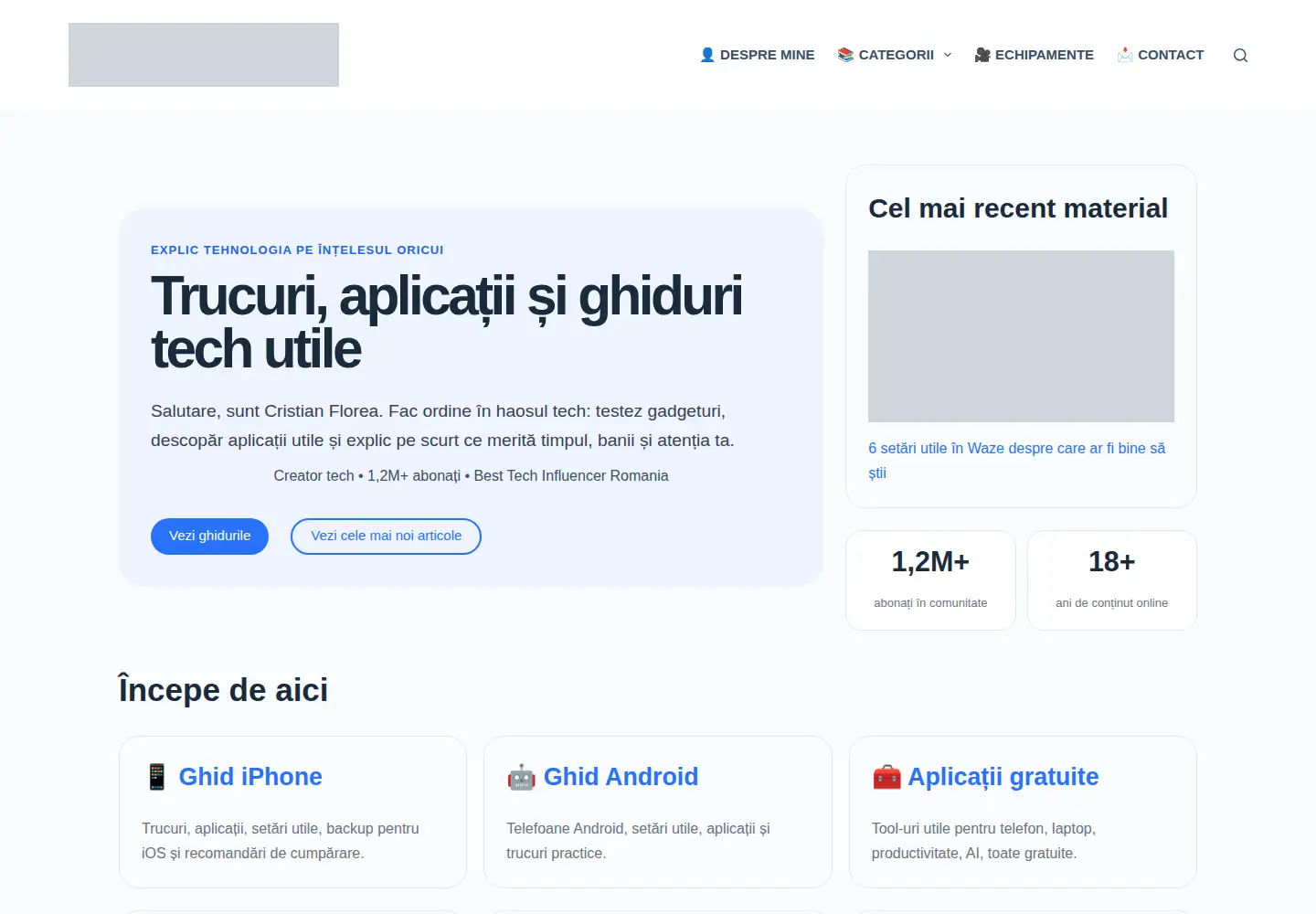 Screenshot of cristianflorea.ro