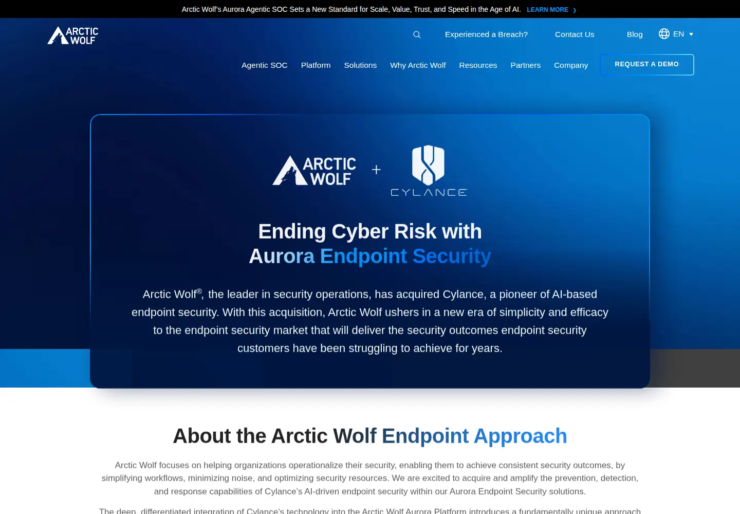 Screenshot of cylance.com
