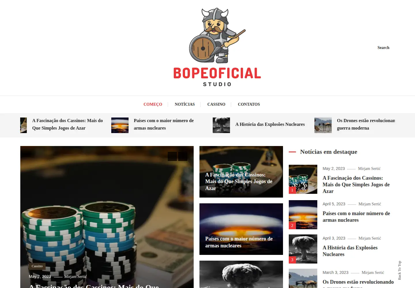 Captured homepage of bopeoficial.com in the current scan