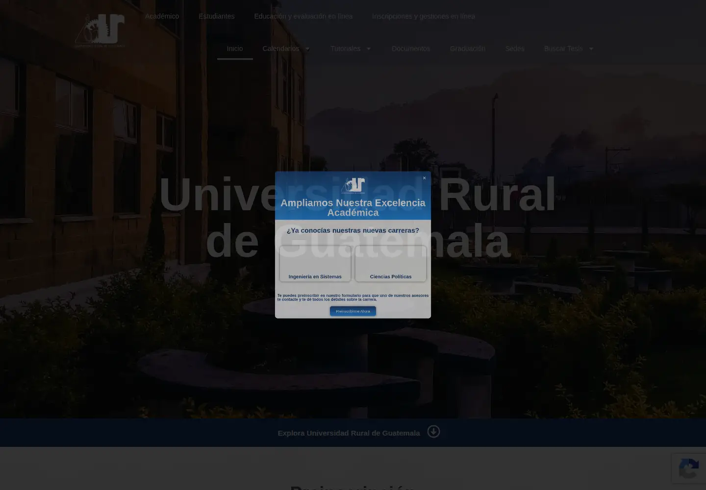 Screenshot of urural.edu.gt