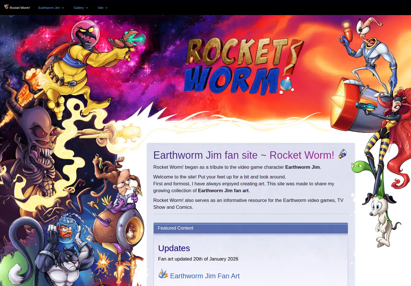 Screenshot of rocketworm.com