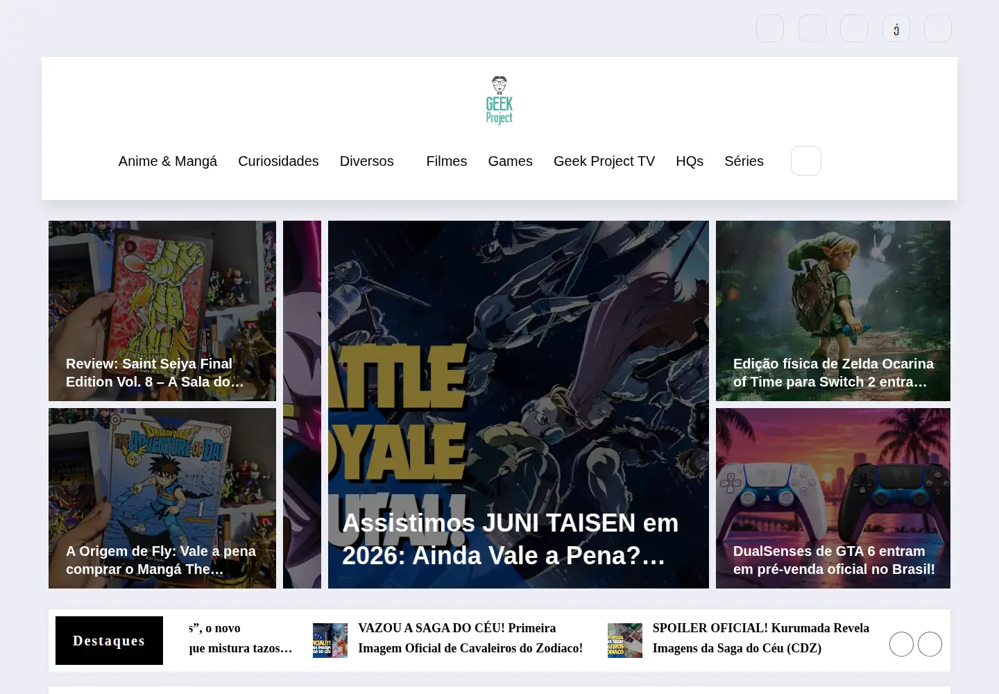 Screenshot of geekproject.com.br