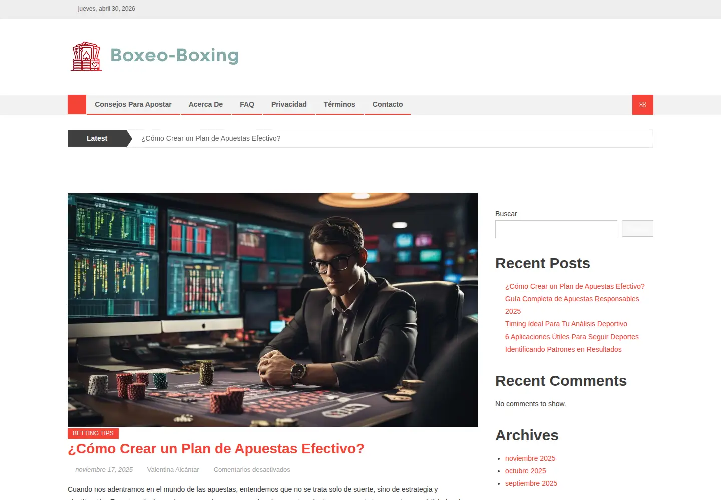 Screenshot of boxeo-boxing.com
