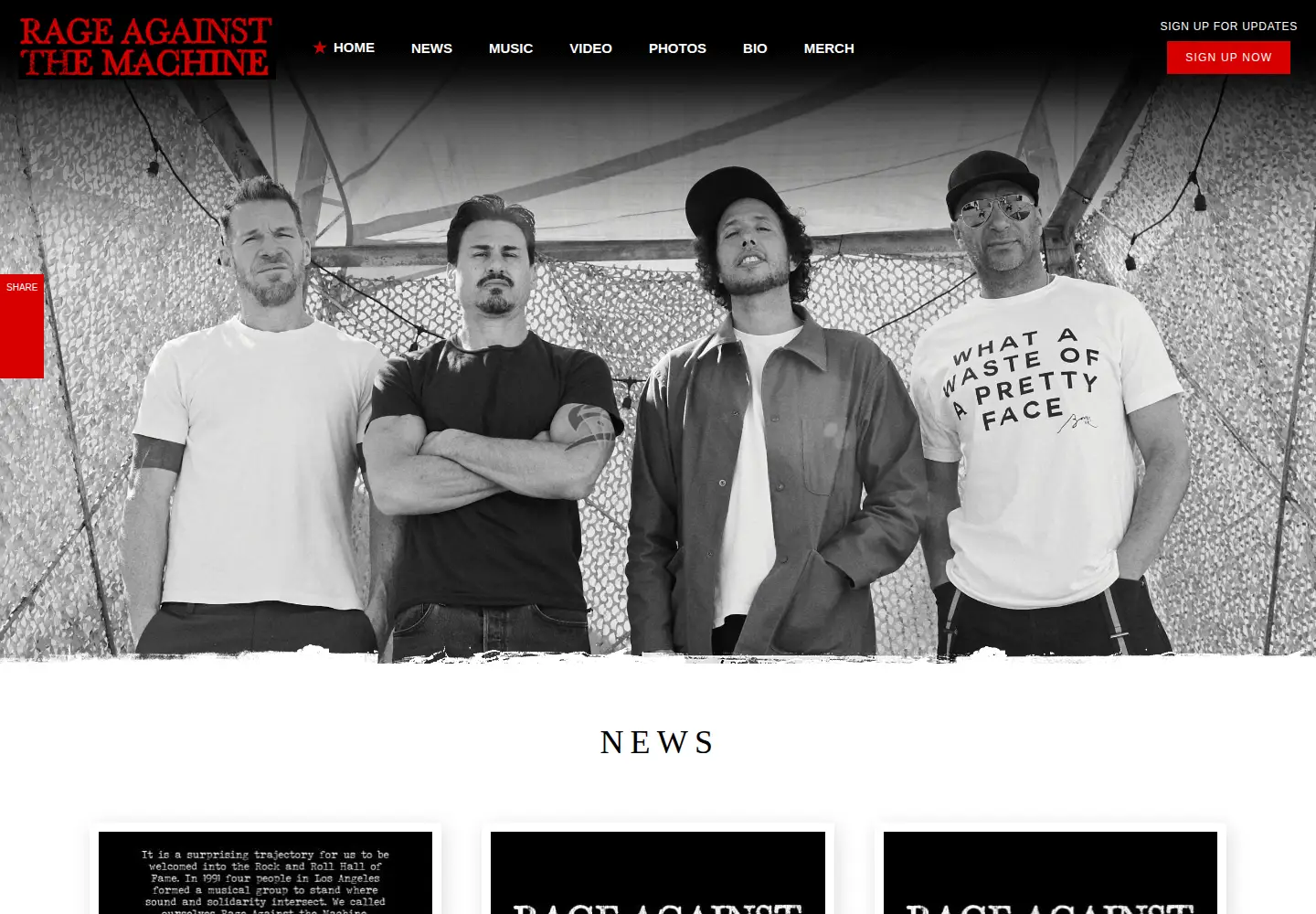 Captured homepage of ratm.com in the current scan