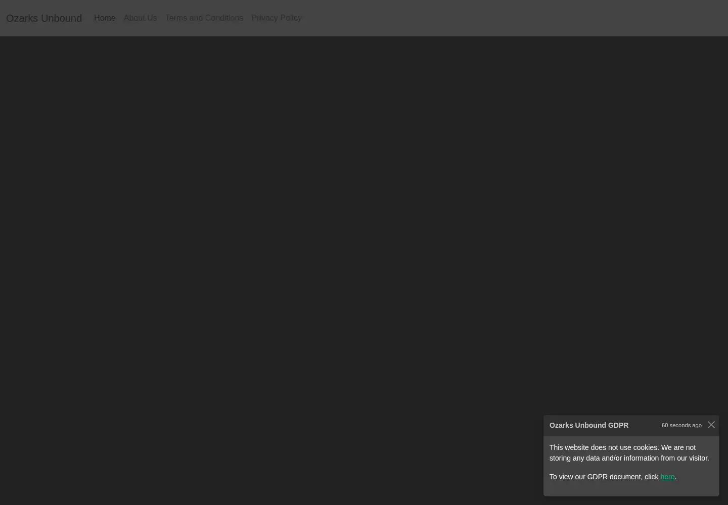 Screenshot of ozarksunbound.com
