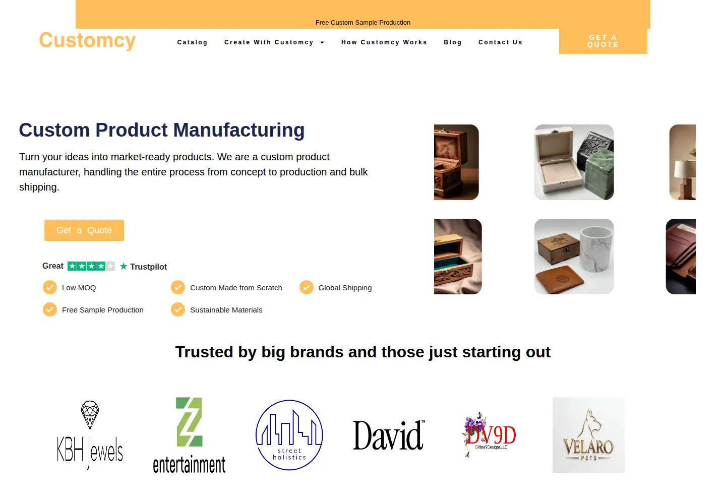 Screenshot of customcy.com