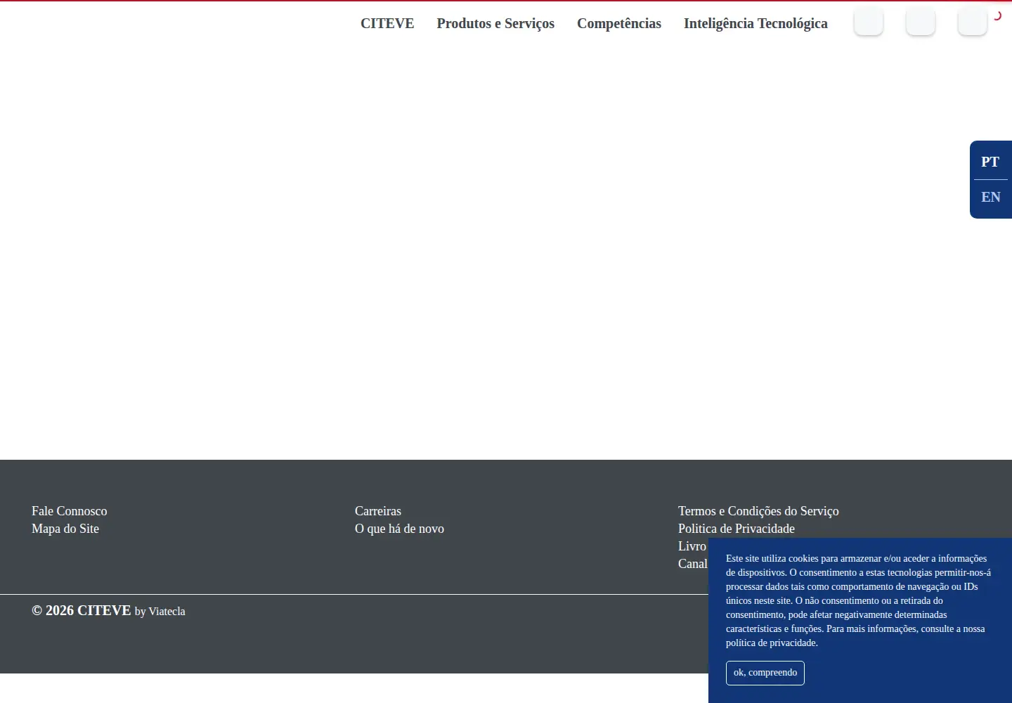 Screenshot of citeve.pt
