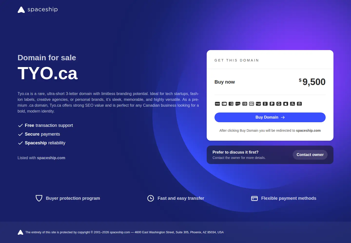 Screenshot of tyo.ca