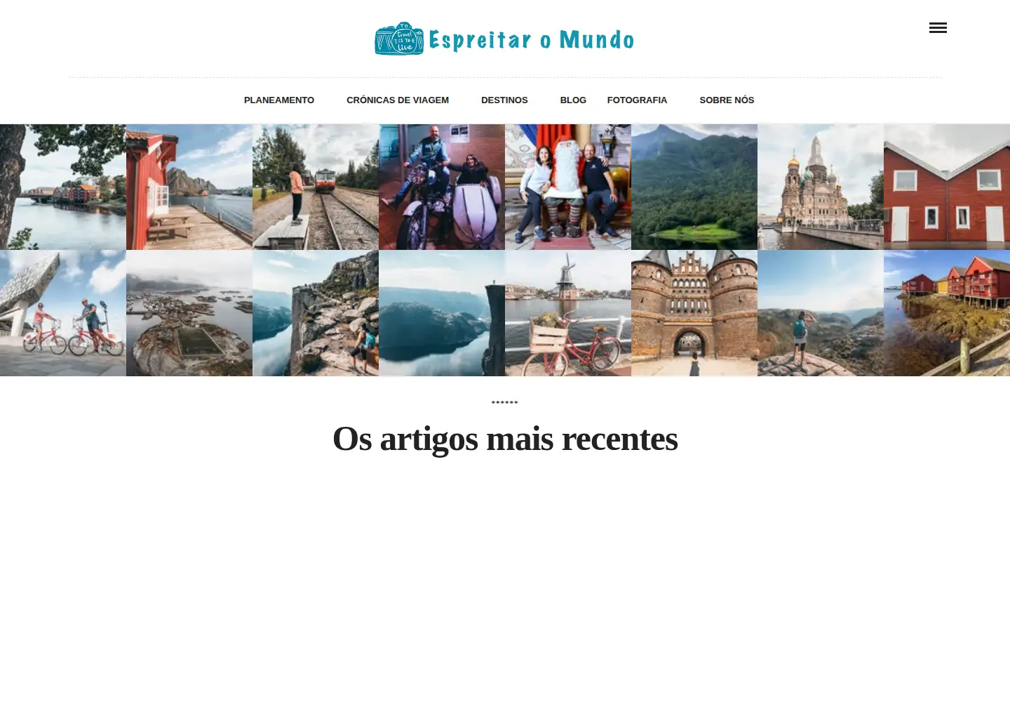 Captured homepage of espreitaromundo.com in the current scan