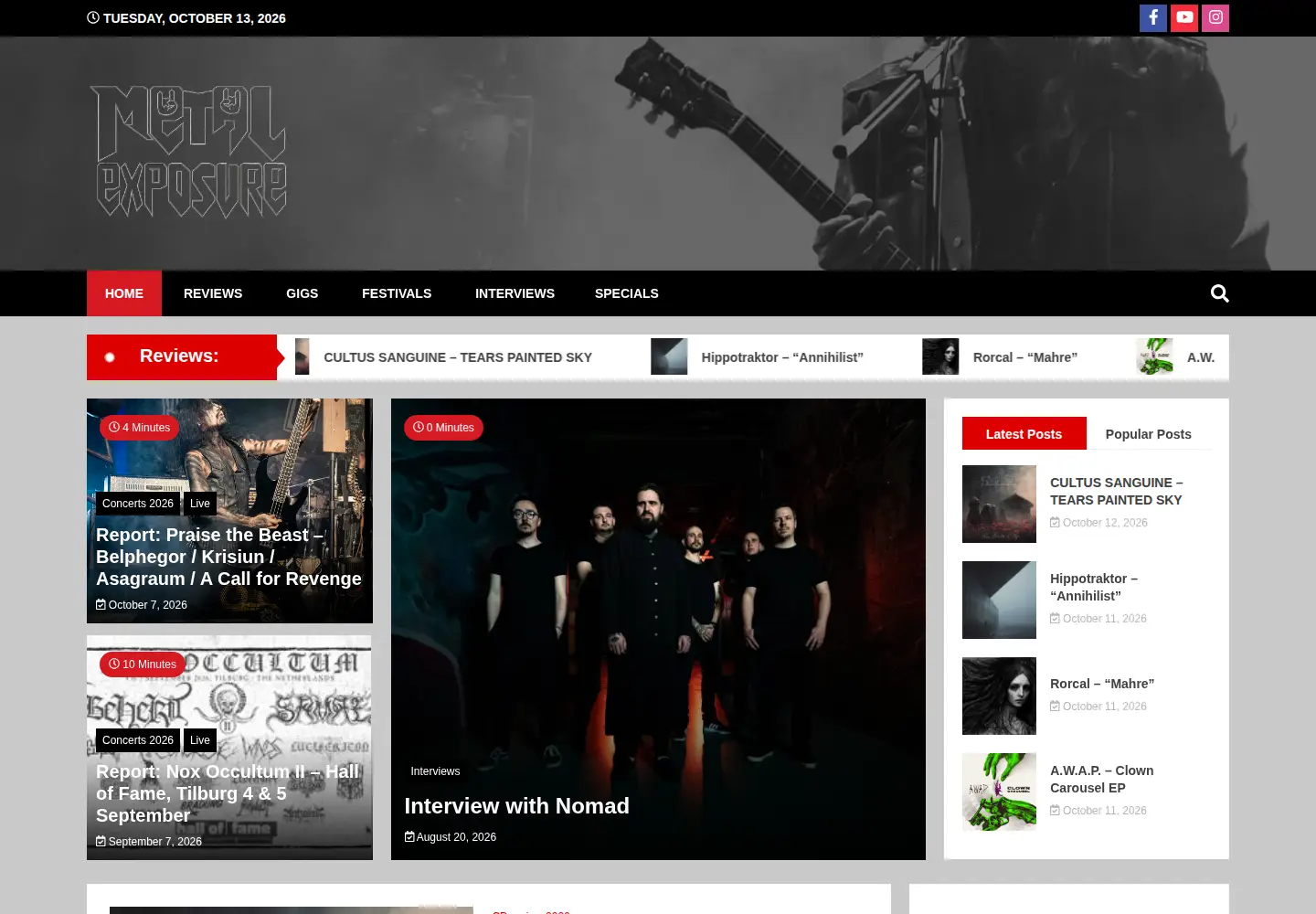 Screenshot of metal-exposure.com