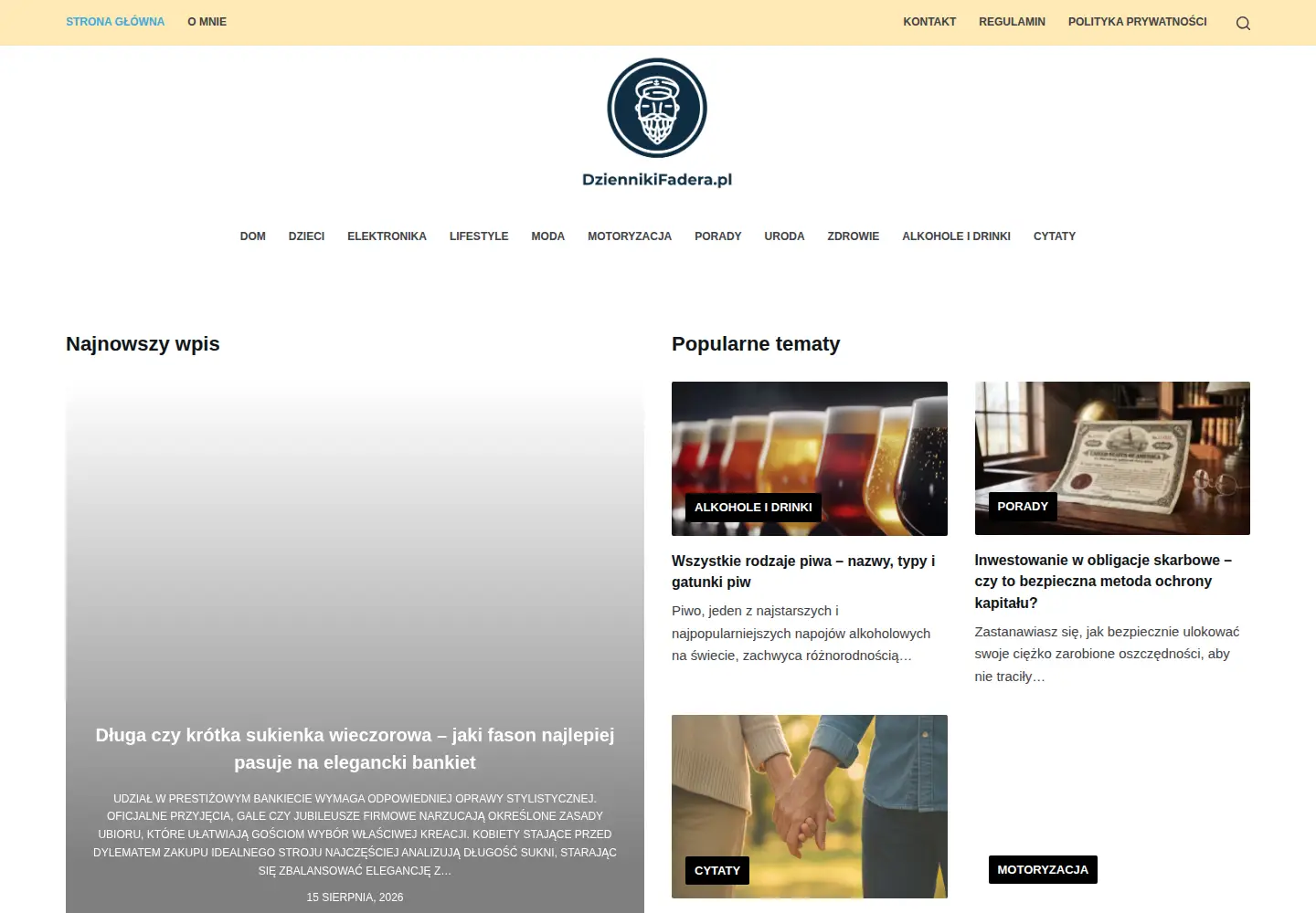 Screenshot of dziennikifadera.pl