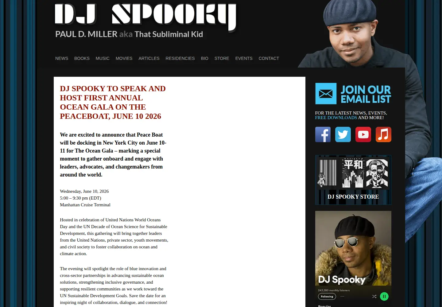 Screenshot of djspooky.com